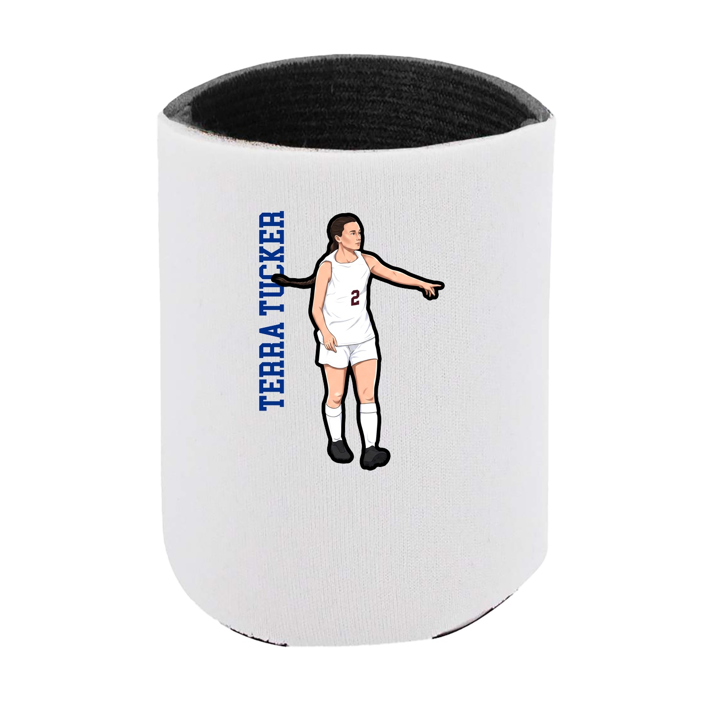 Can Holder — Name Vertical in White