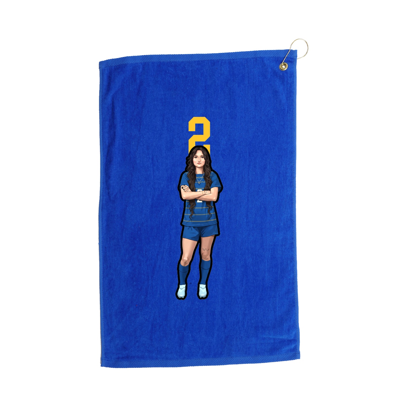 Golf Towel — Number Top in Royal