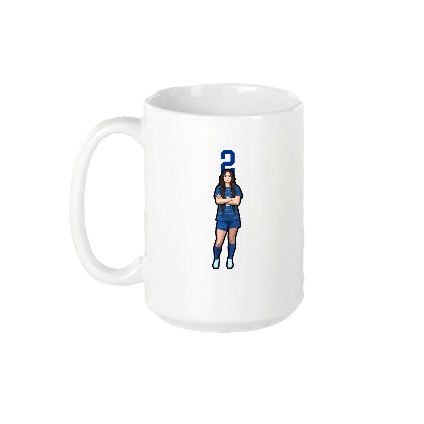 15oz Coffee Mug — Number Top in White