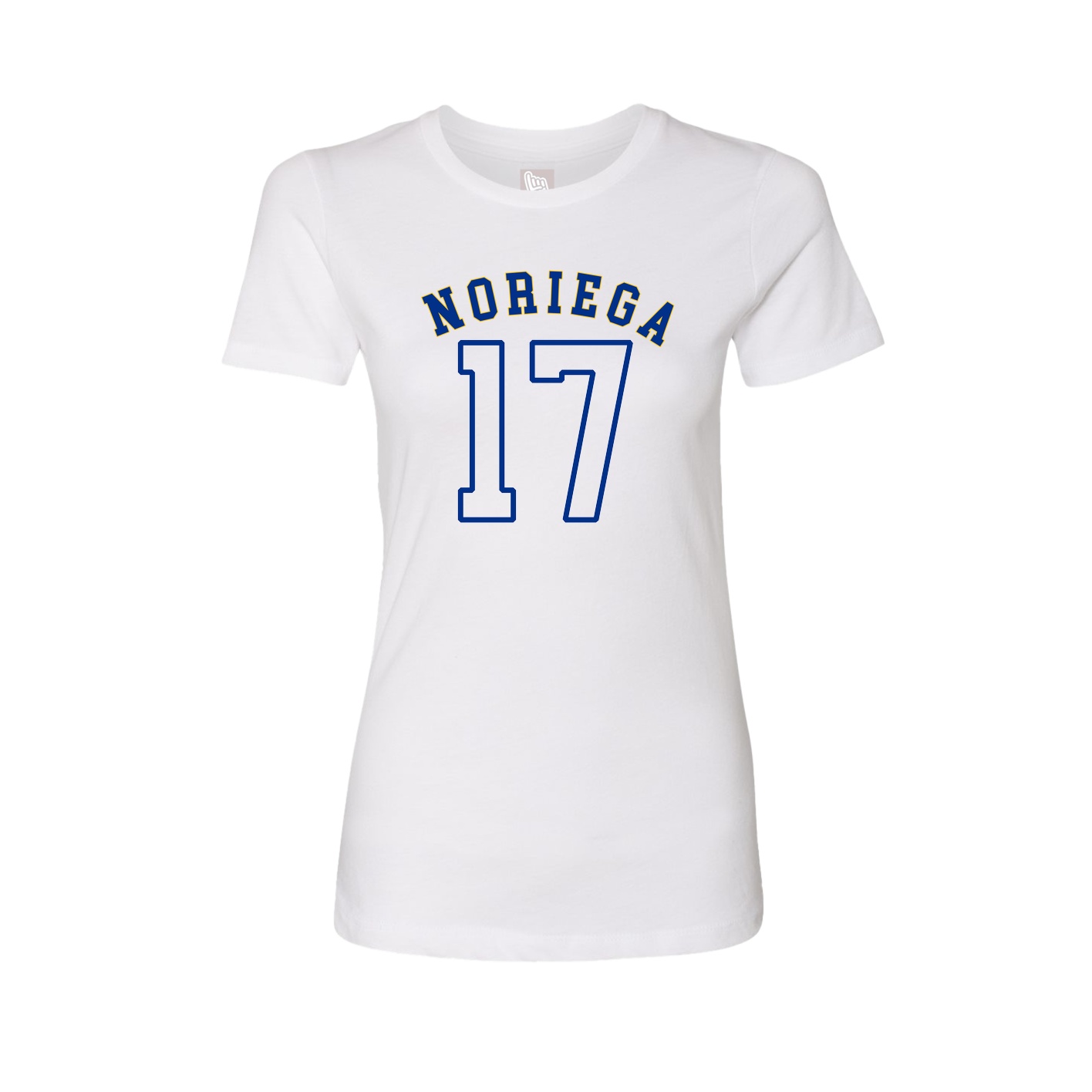 Fitted Women's Tee — Shirsey Arch in White