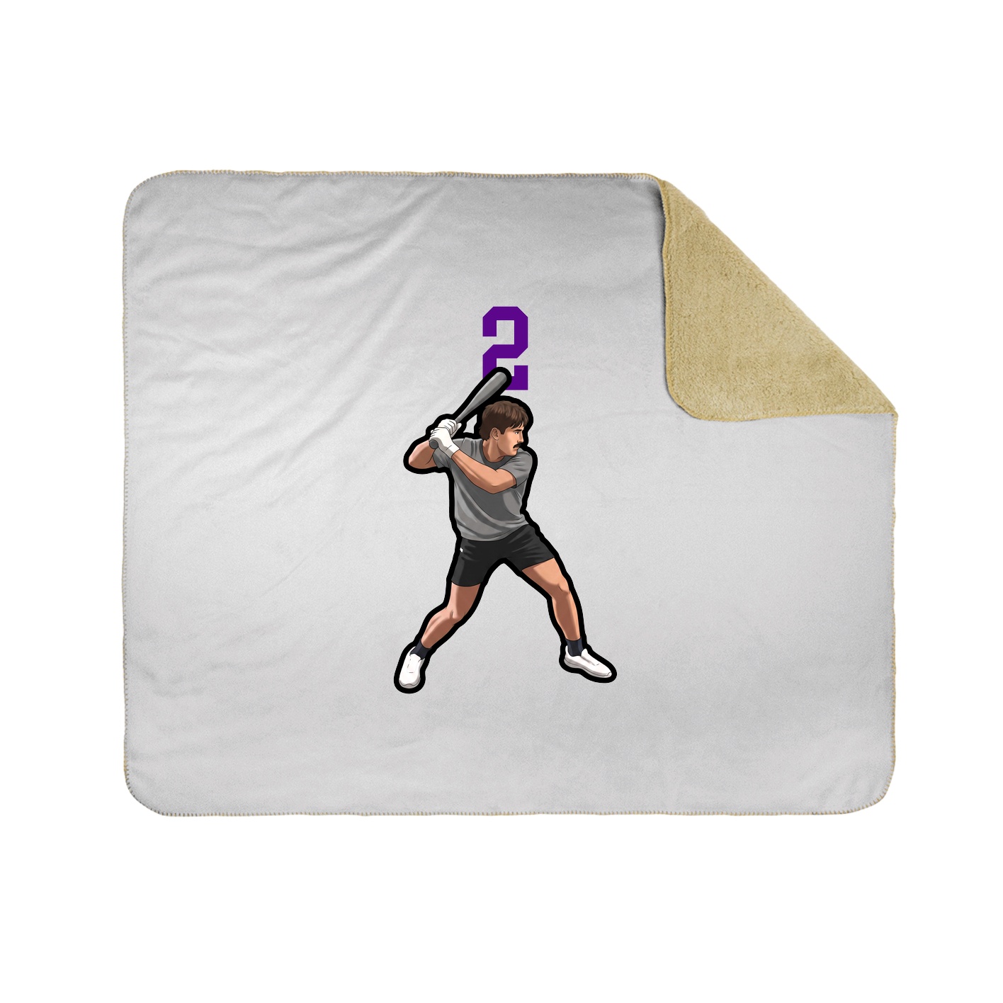 Throw Blanket — Number Top in White