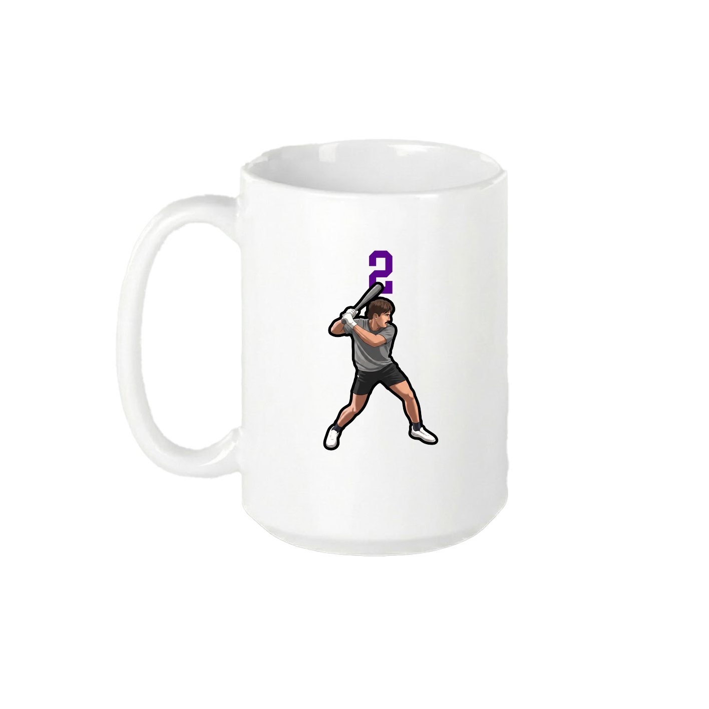 15oz Coffee Mug — Number Top in White