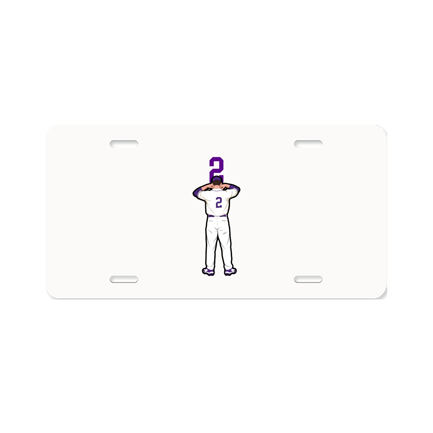 License Plate — Number Top in Classic