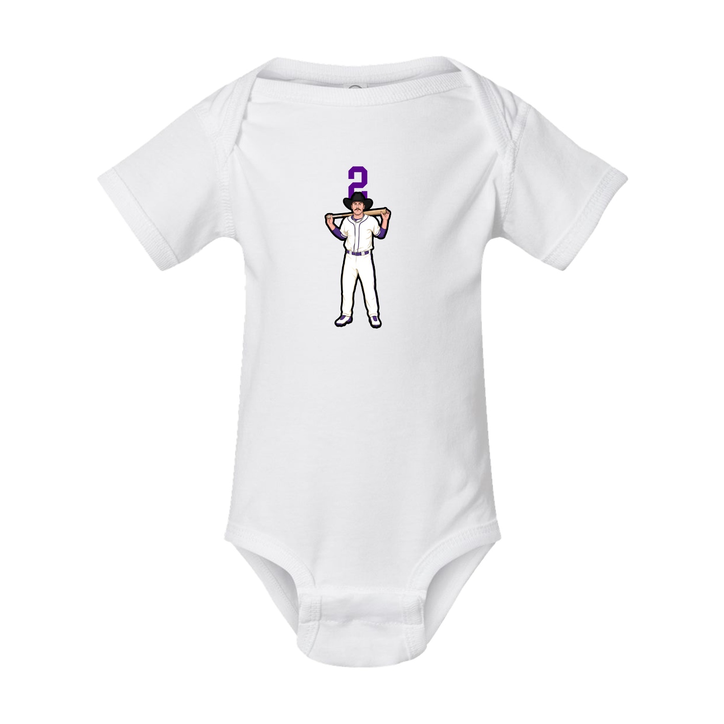 Baby Onesie — Number Top in White