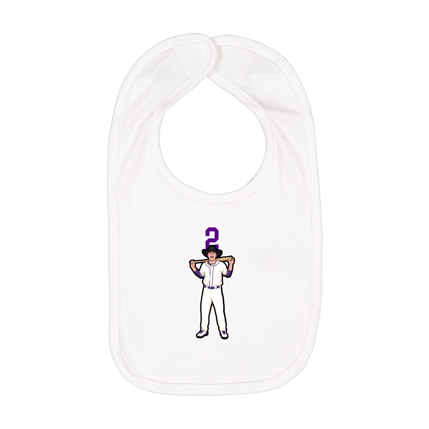 Infant Bib — Number Top in White