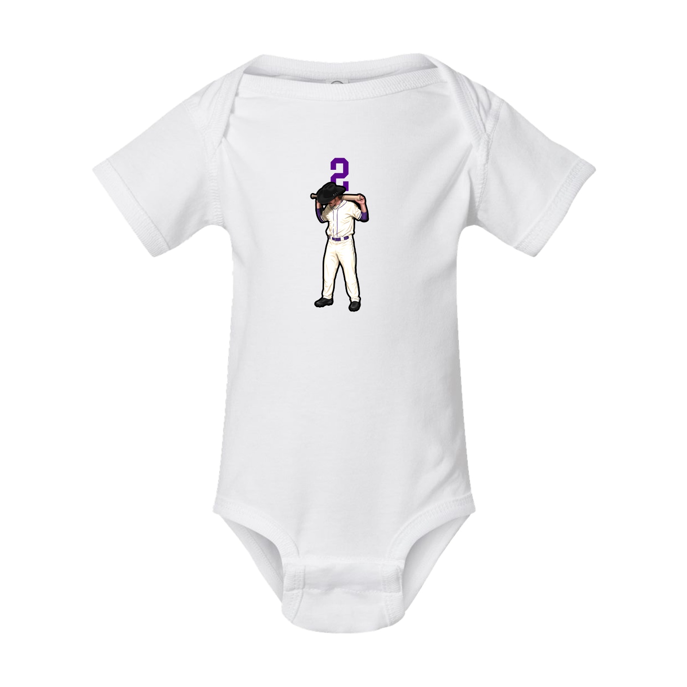 Baby Onesie — Number Top in White