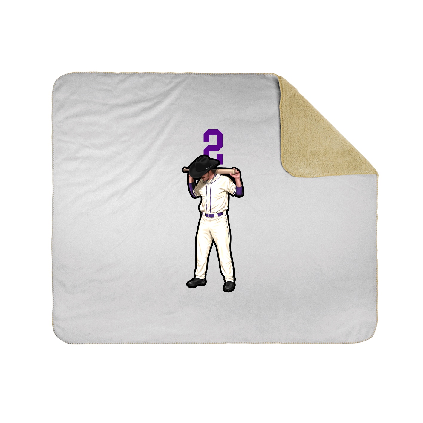 Throw Blanket — Number Top in White