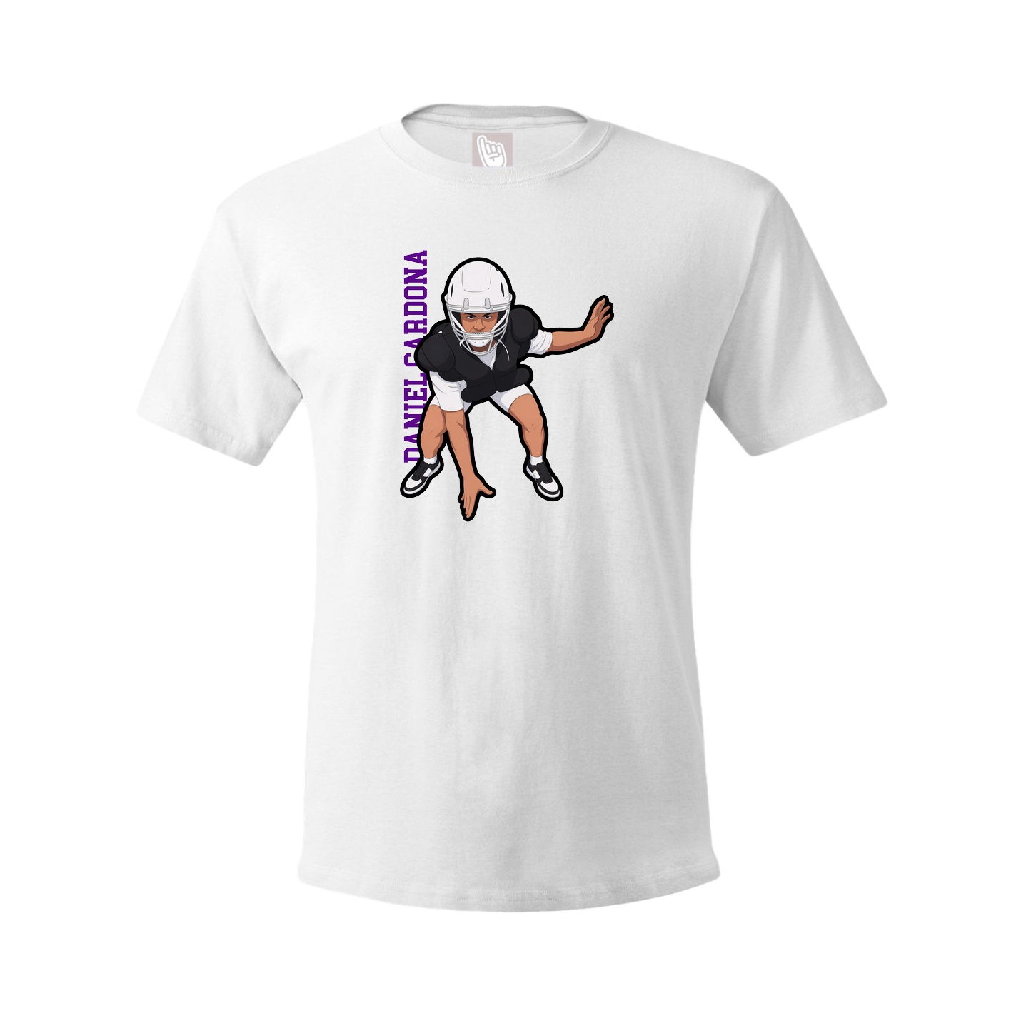 Tee — Name Vertical in White