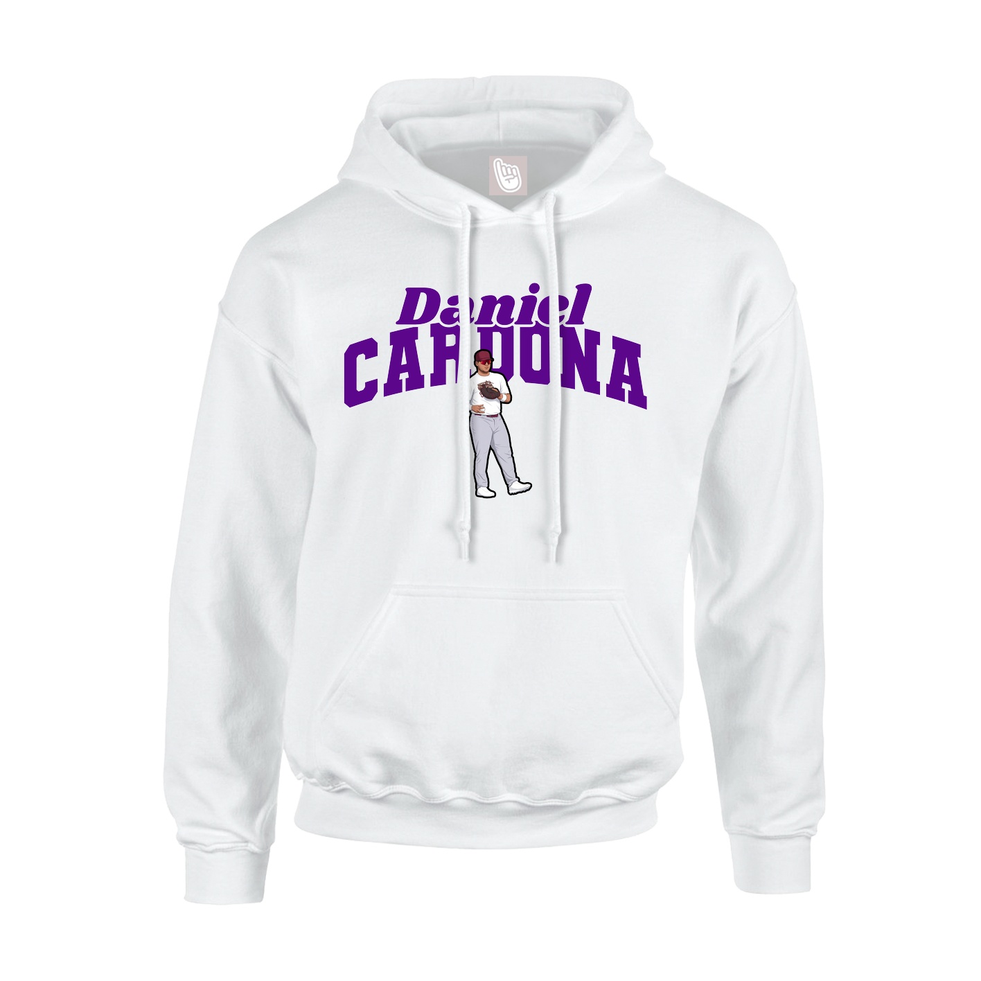Hoodie — Signature Arch in White