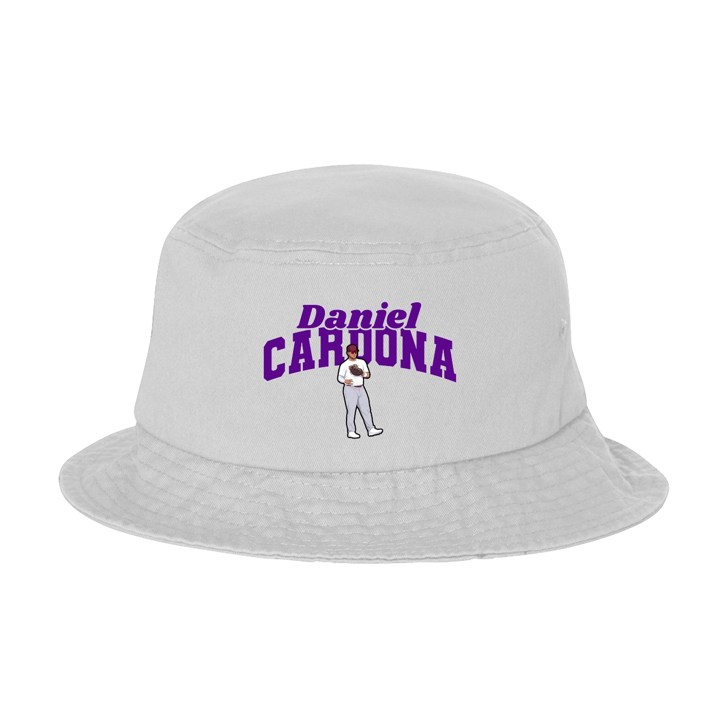 Bucket Cap — Signature Arch in White