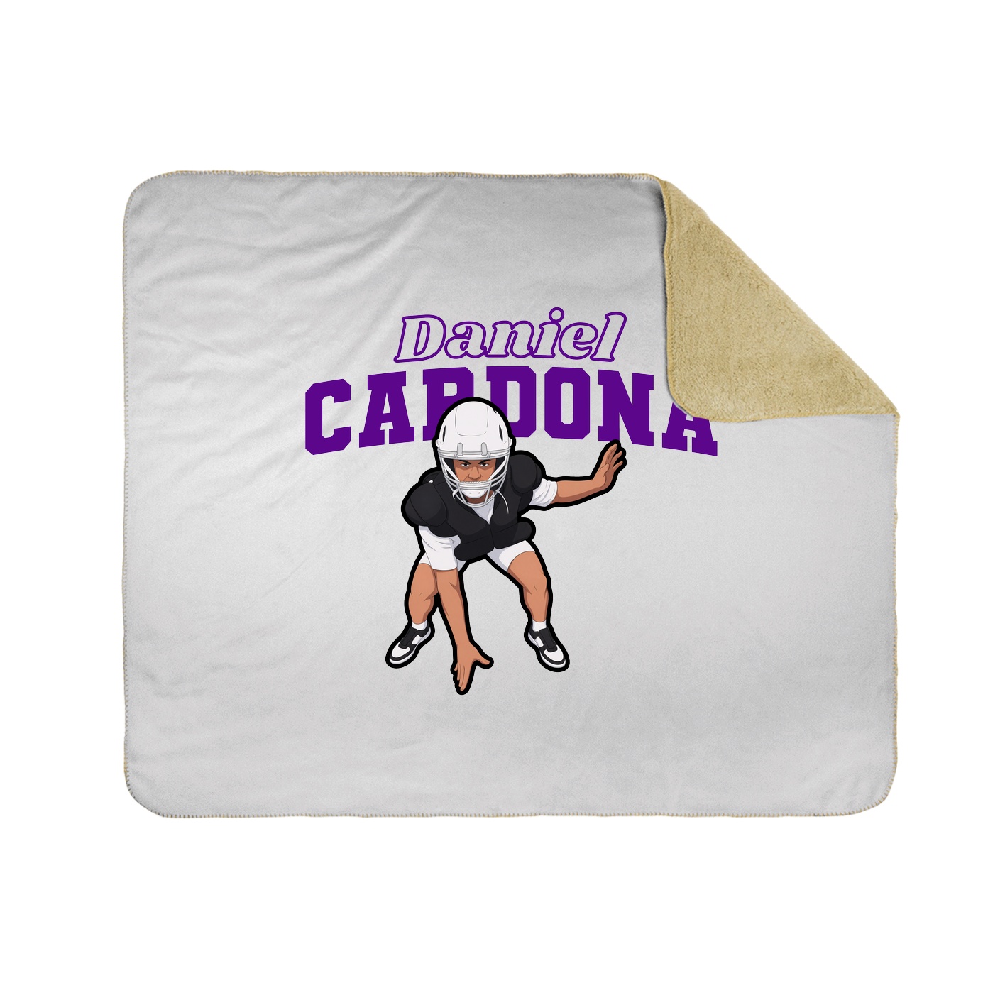 Throw Blanket — Name Arch in White