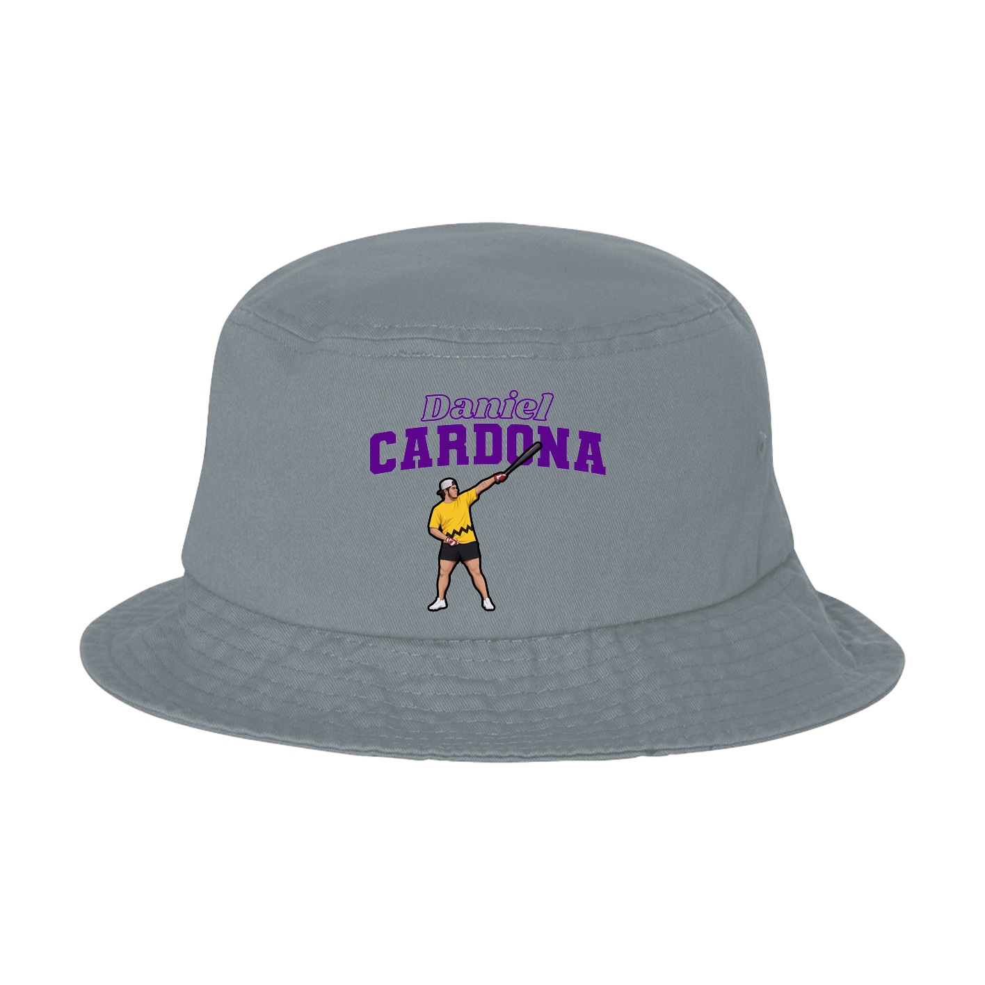Bucket Cap — Name Arch in Grey