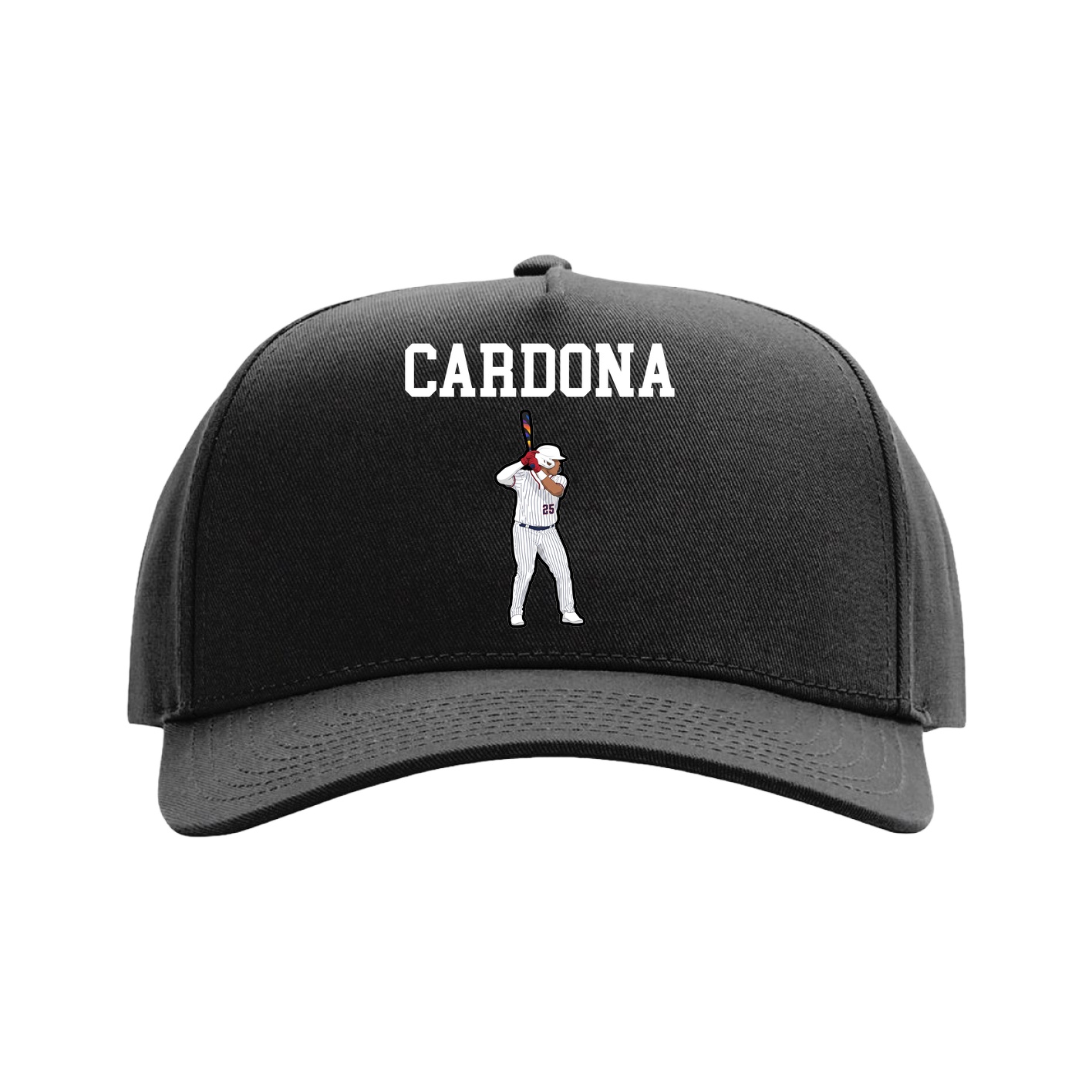 Full Fabric Five-Panel Champ Cap — Shirsey in Black