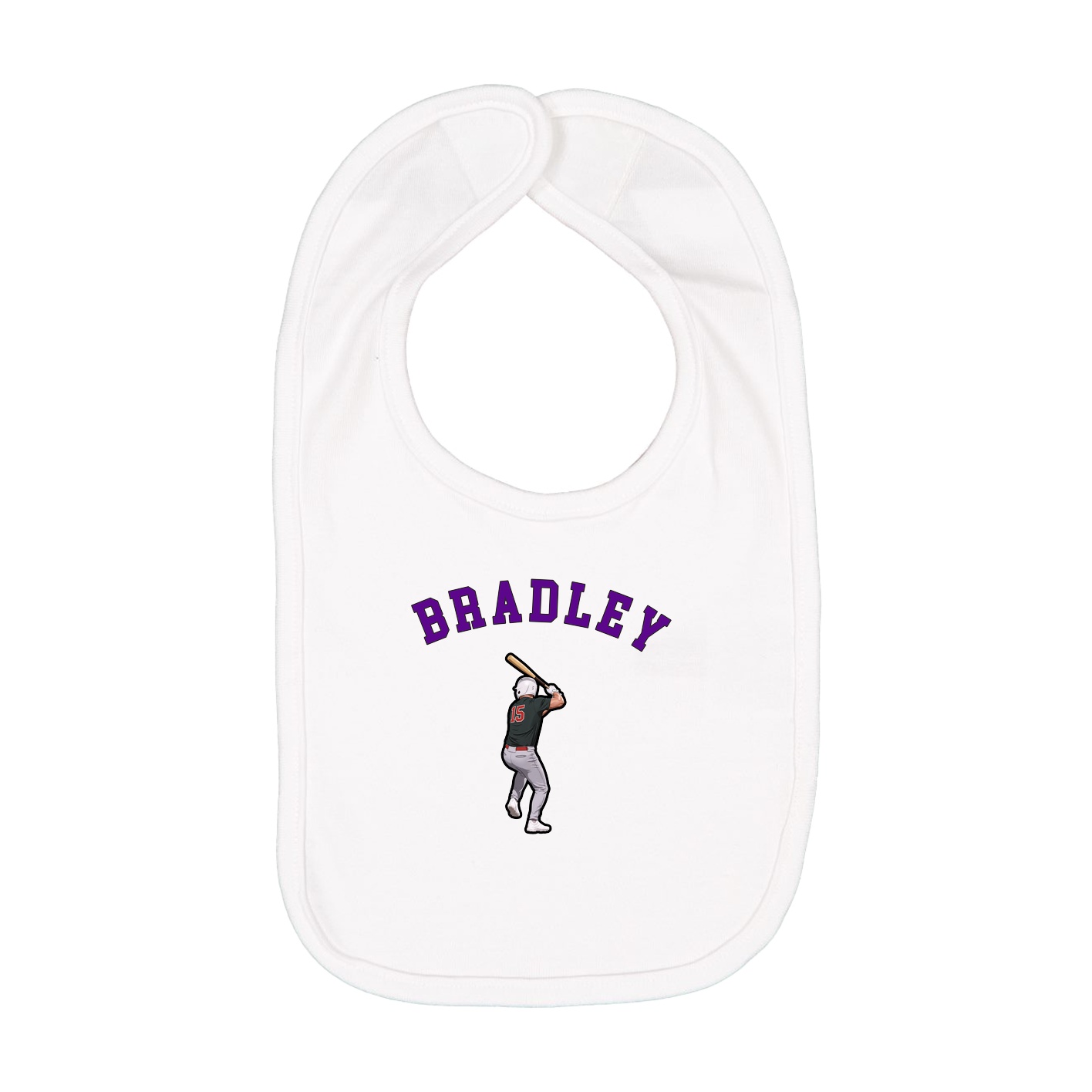 Infant Bib — Shirsey Arch in White
