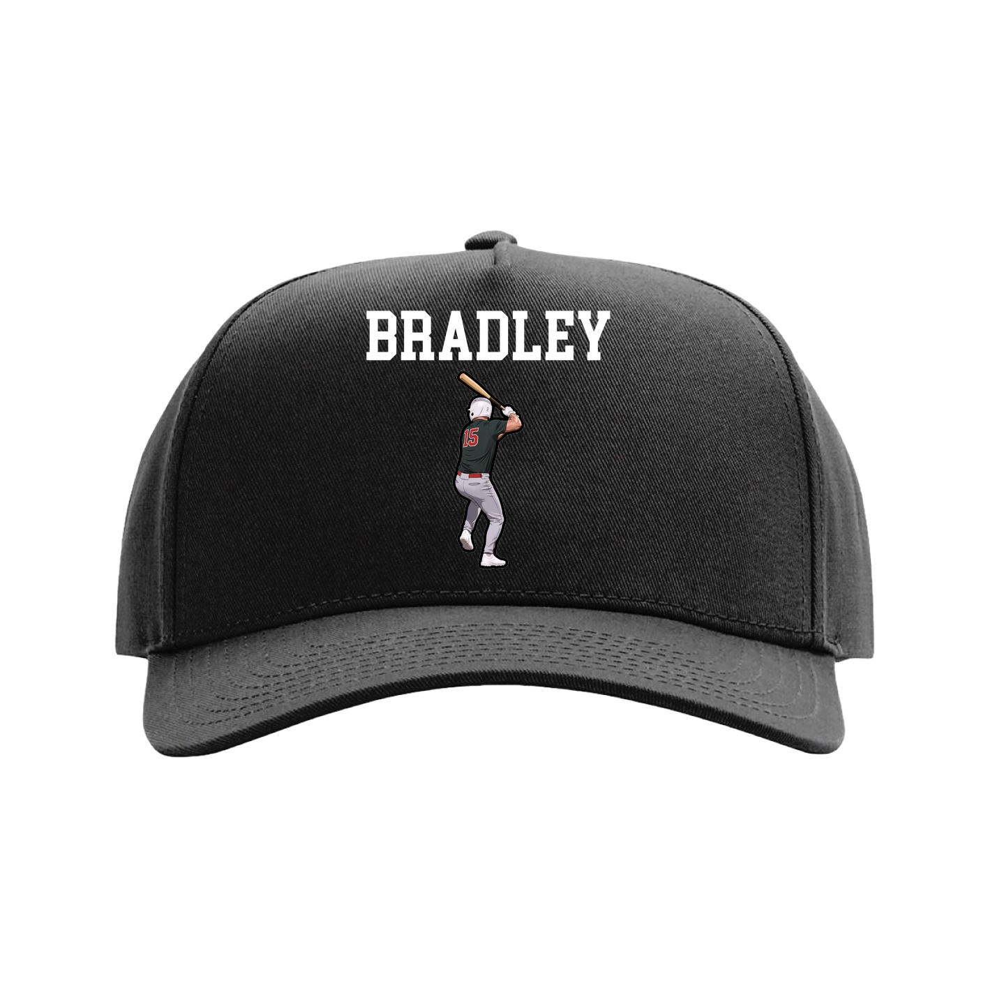 Full Fabric Five-Panel Champ Cap — Shirsey in Black