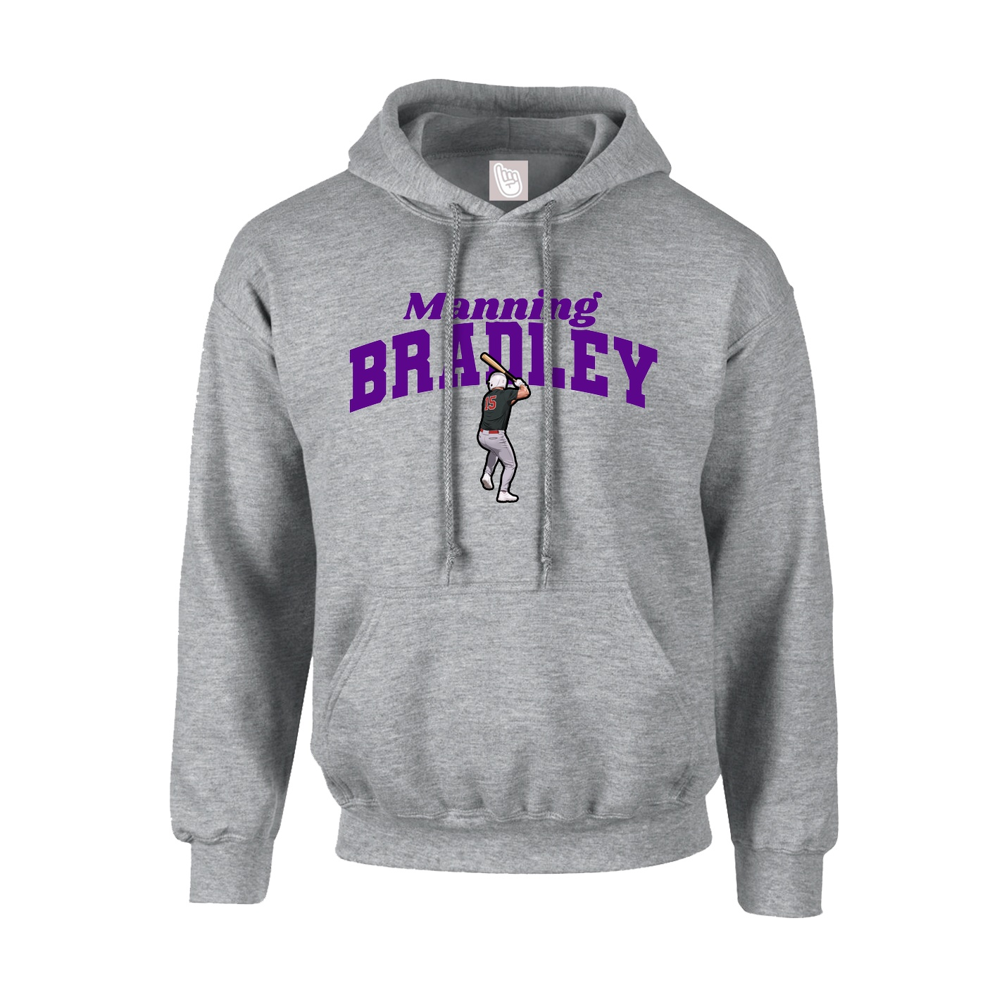 Youth Hoodie — Signature Arch in Grey