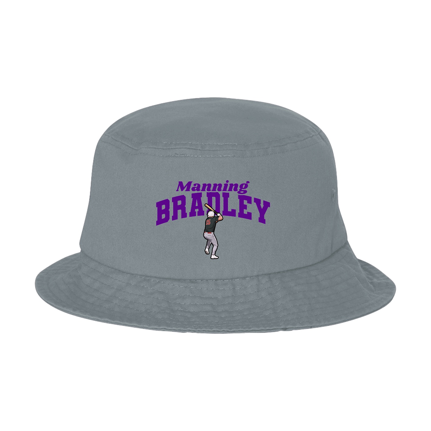 Bucket Cap — Signature Arch in Grey