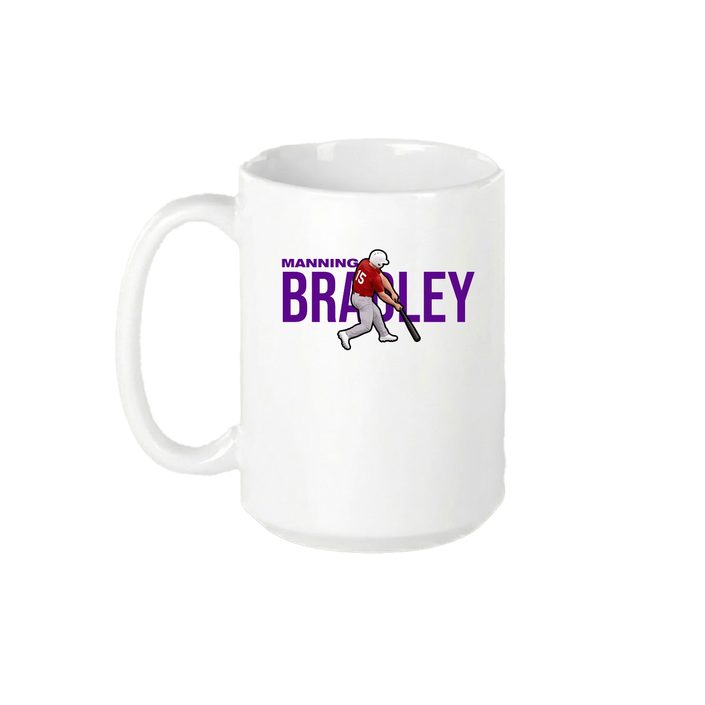 15oz Coffee Mug — Player Name in White