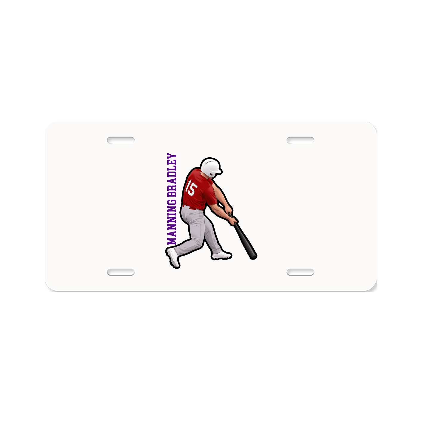 License Plate — Name Vertical in Classic