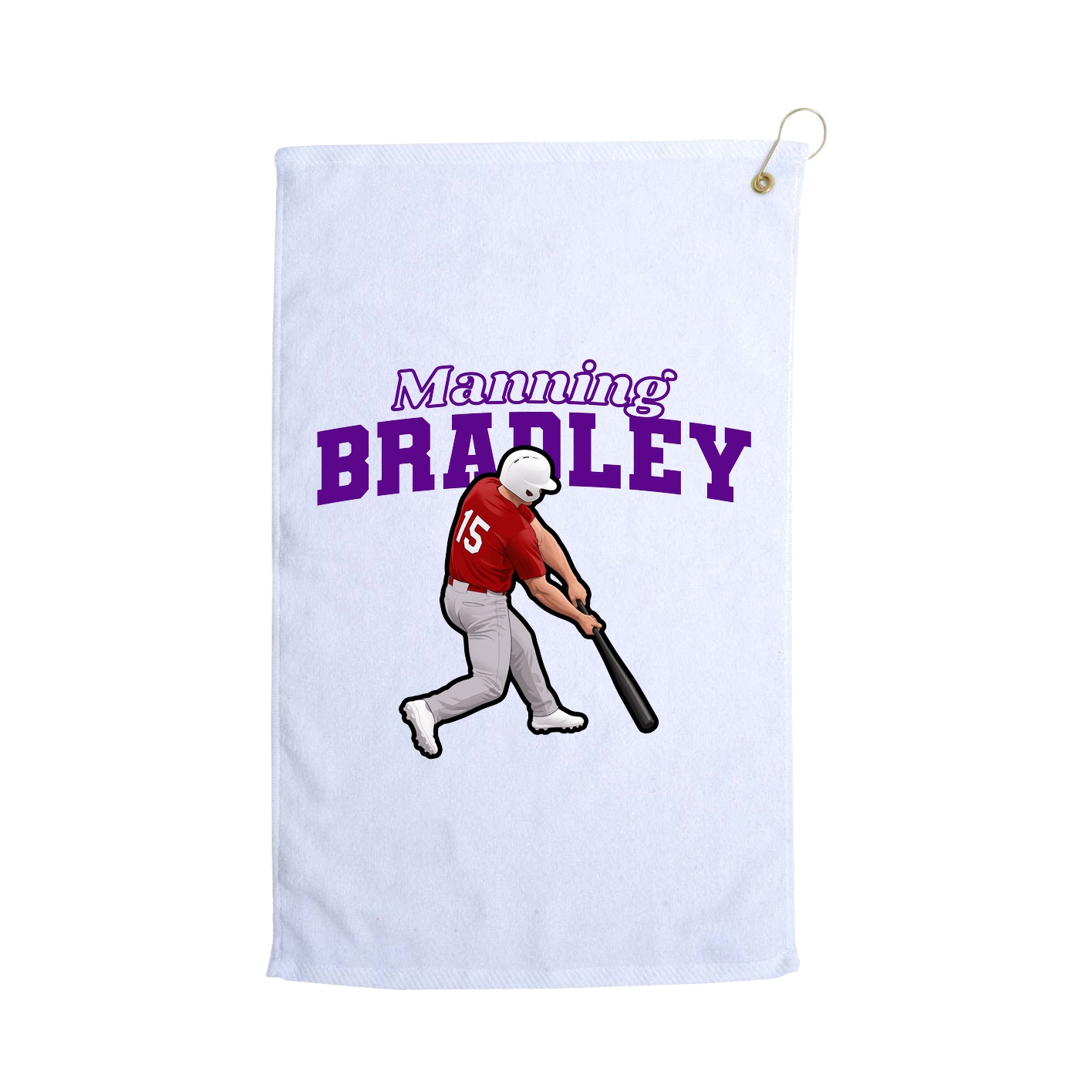 Golf Towel — Name Arch in White
