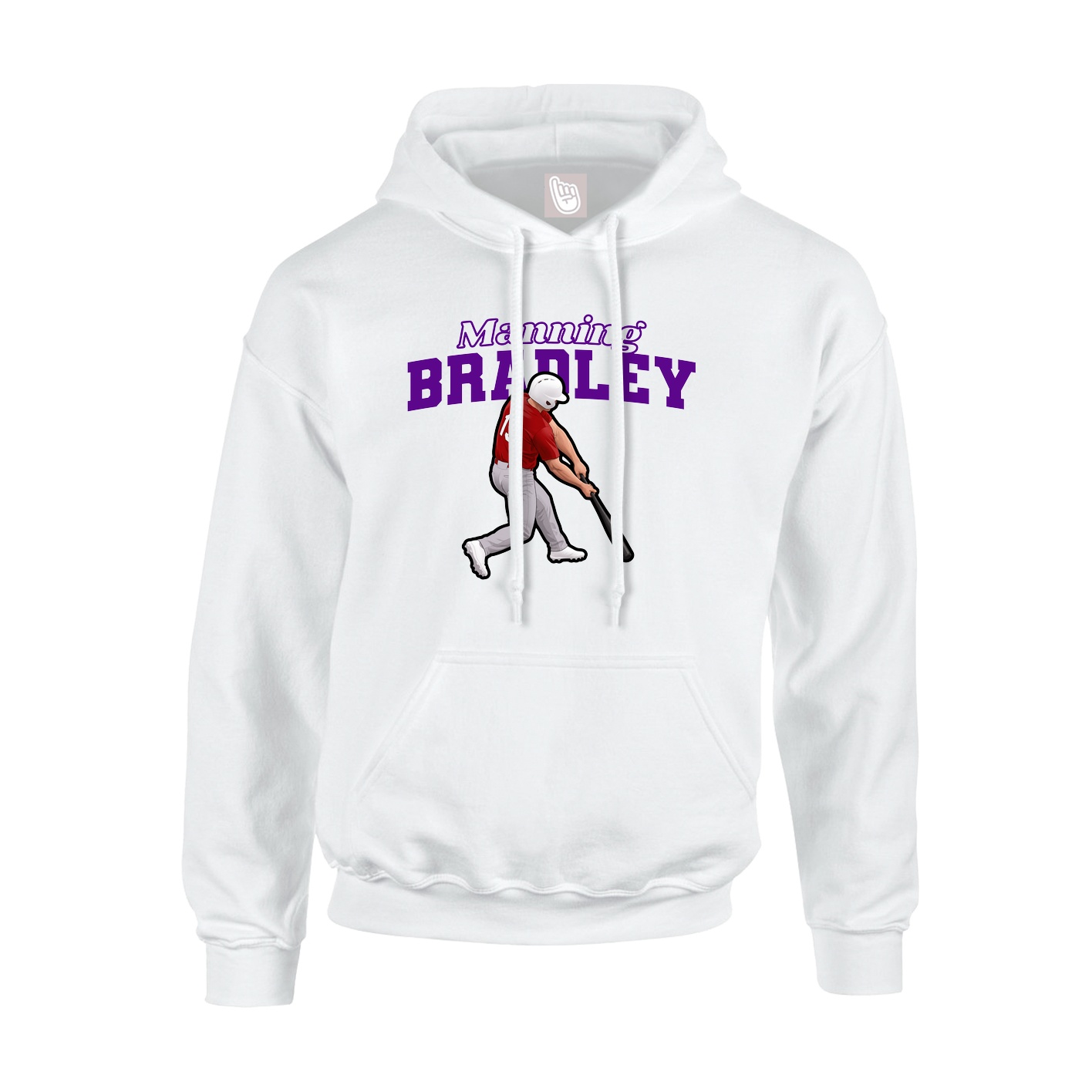 Hoodie — Name Arch in White