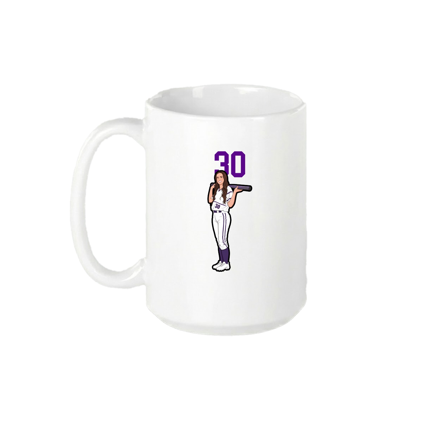 15oz Coffee Mug — Number Top in White