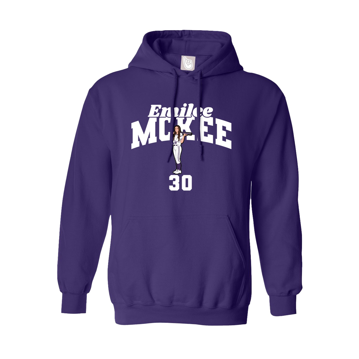Youth Hoodie — Signature Arch in Purple