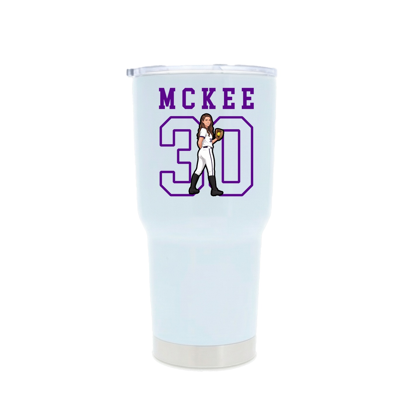 30oz Stainless Steel Tumbler — Shirsey in White