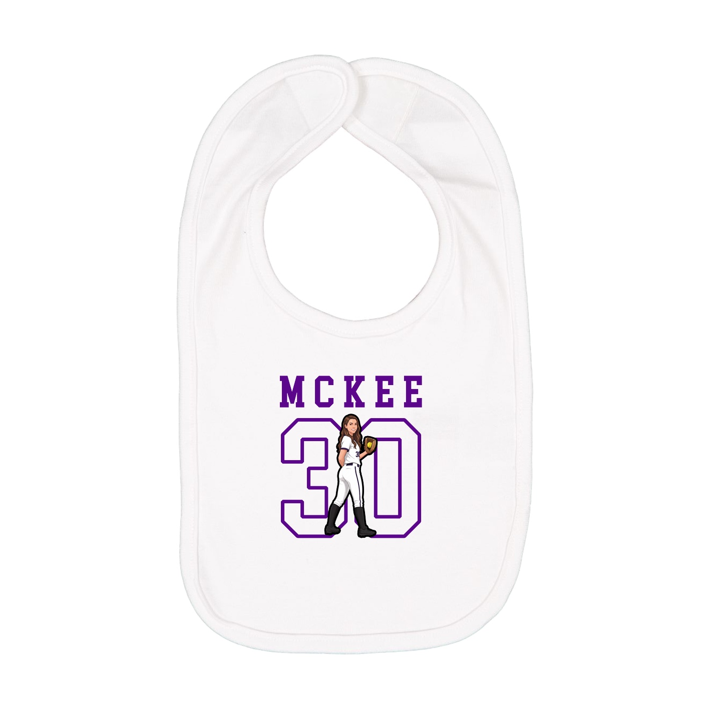 Infant Bib — Shirsey in White