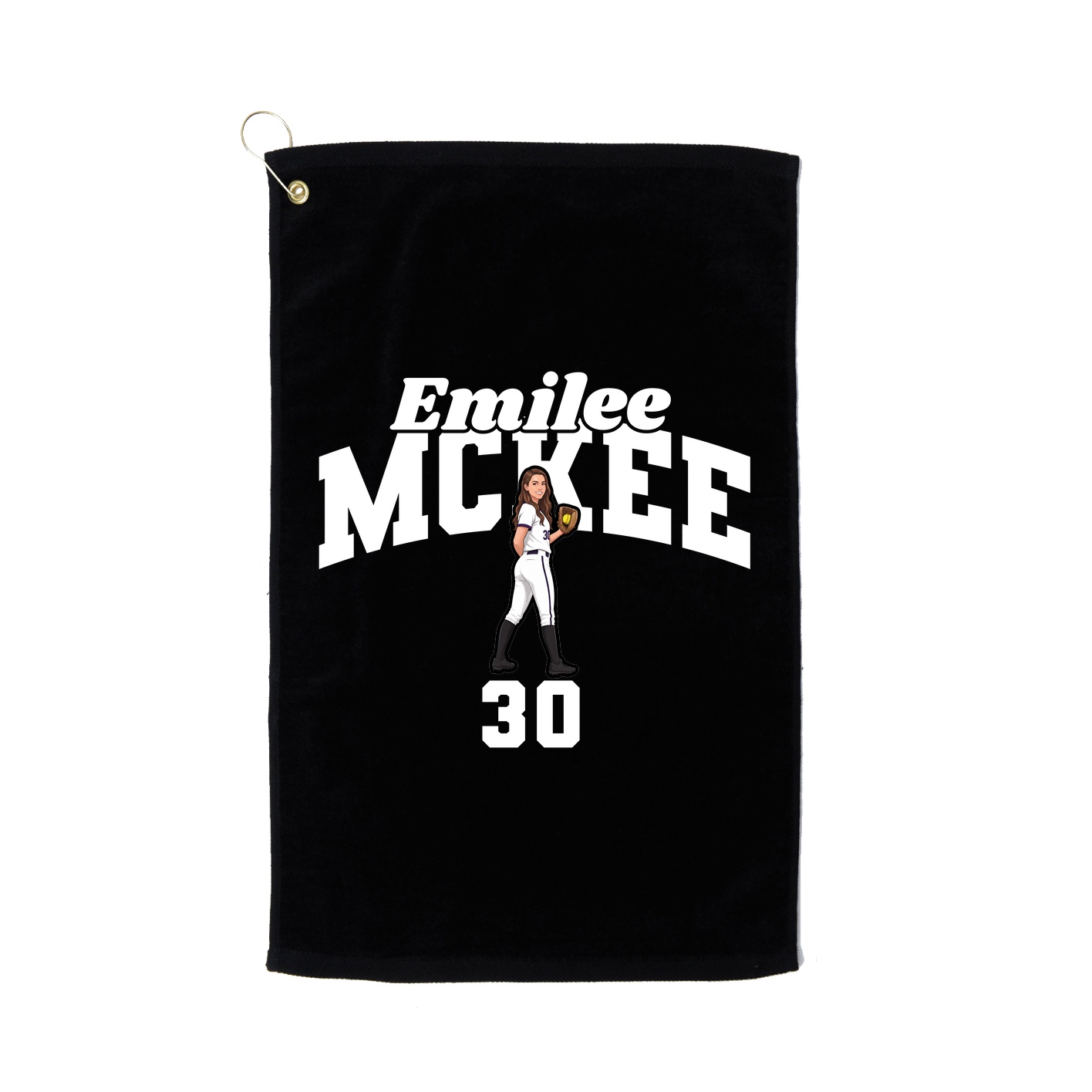 Golf Towel — Signature Arch in Black
