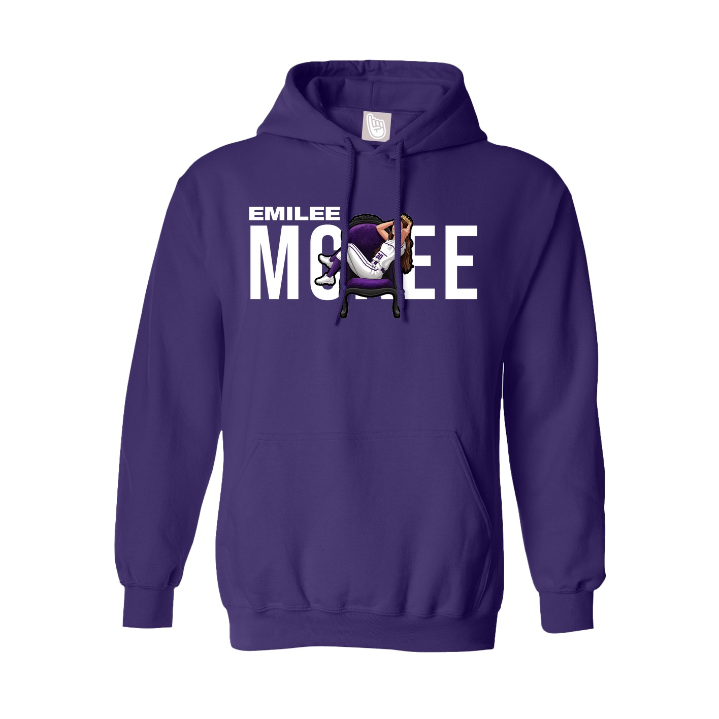 Hoodie — Player Name in Purple