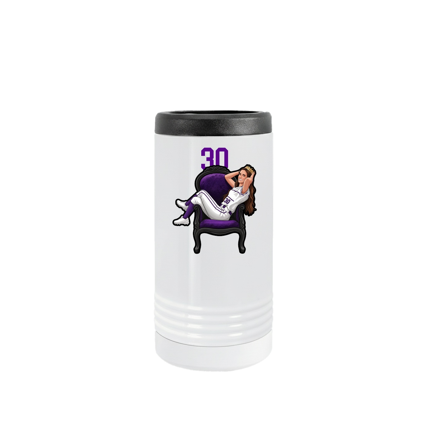 Slim Beverage Holder — Number Top in White
