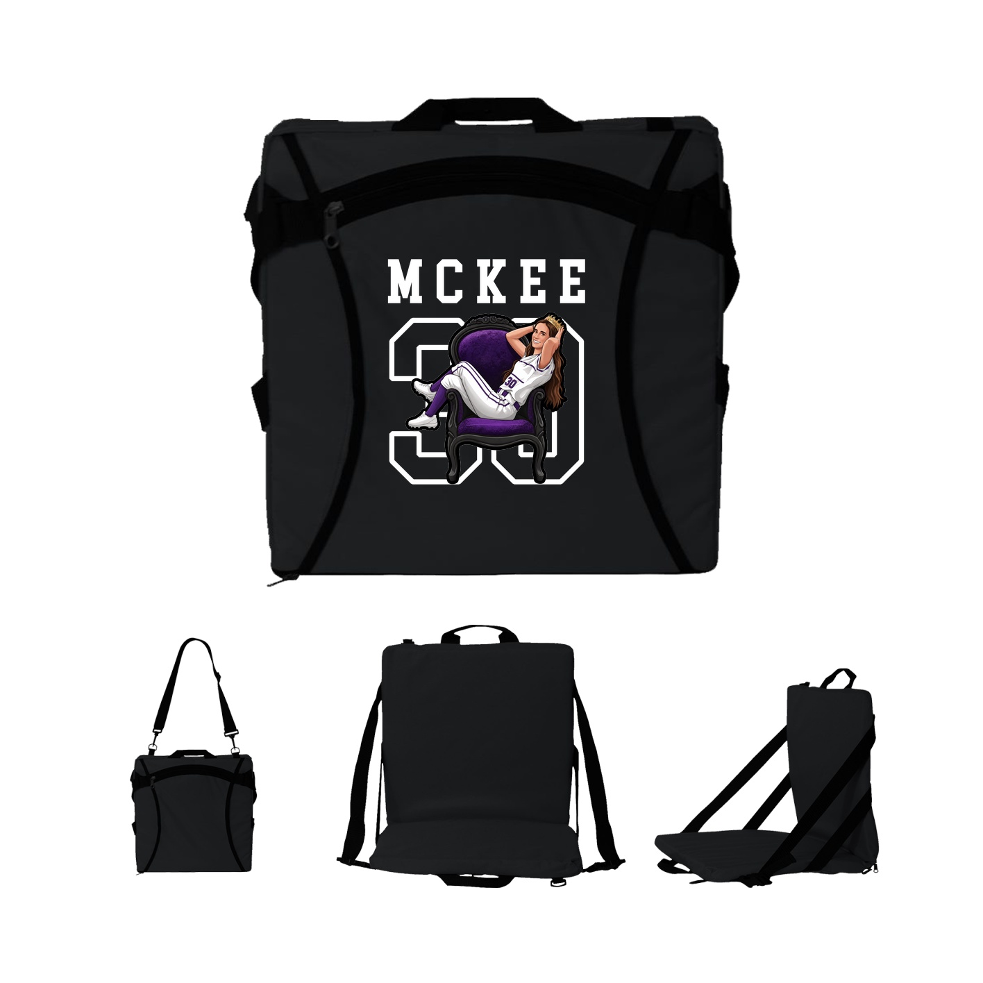 Folding Stadium Seat — Shirsey in Black