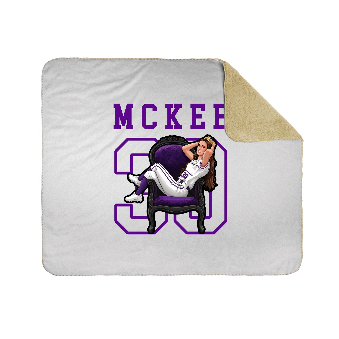 Throw Blanket — Shirsey in White