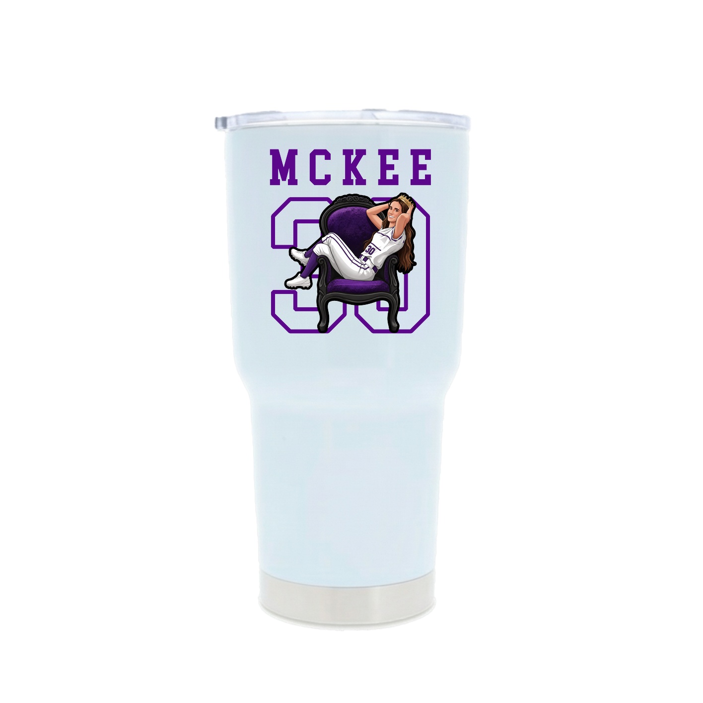 30oz Stainless Steel Tumbler — Shirsey in White