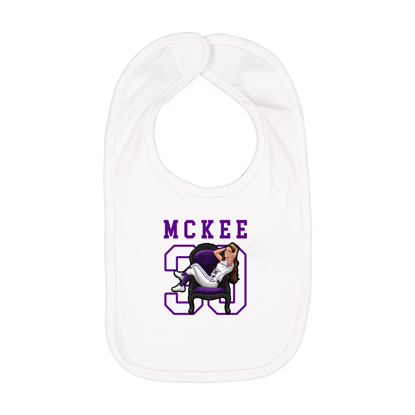 Infant Bib — Shirsey in White