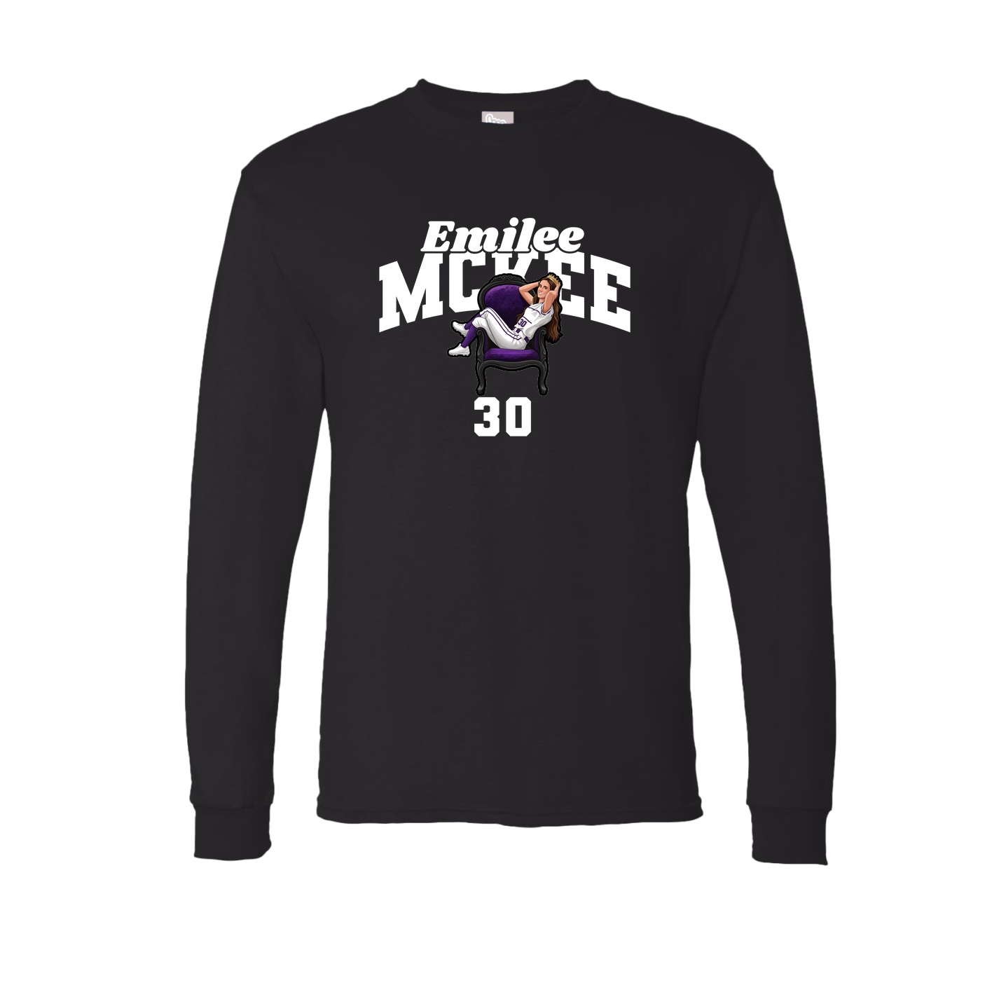 Long Sleeve Tee — Signature Arch in Black
