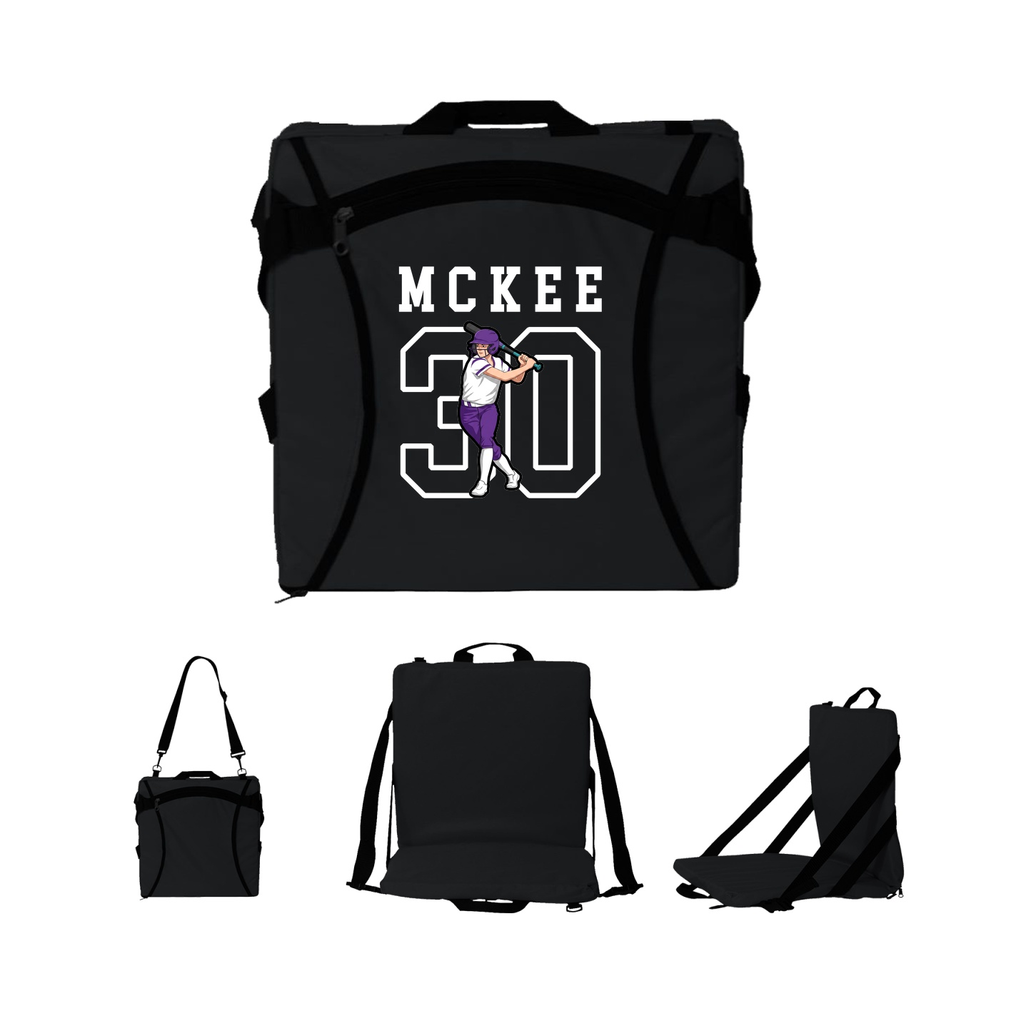 Folding Stadium Seat — Shirsey in Black