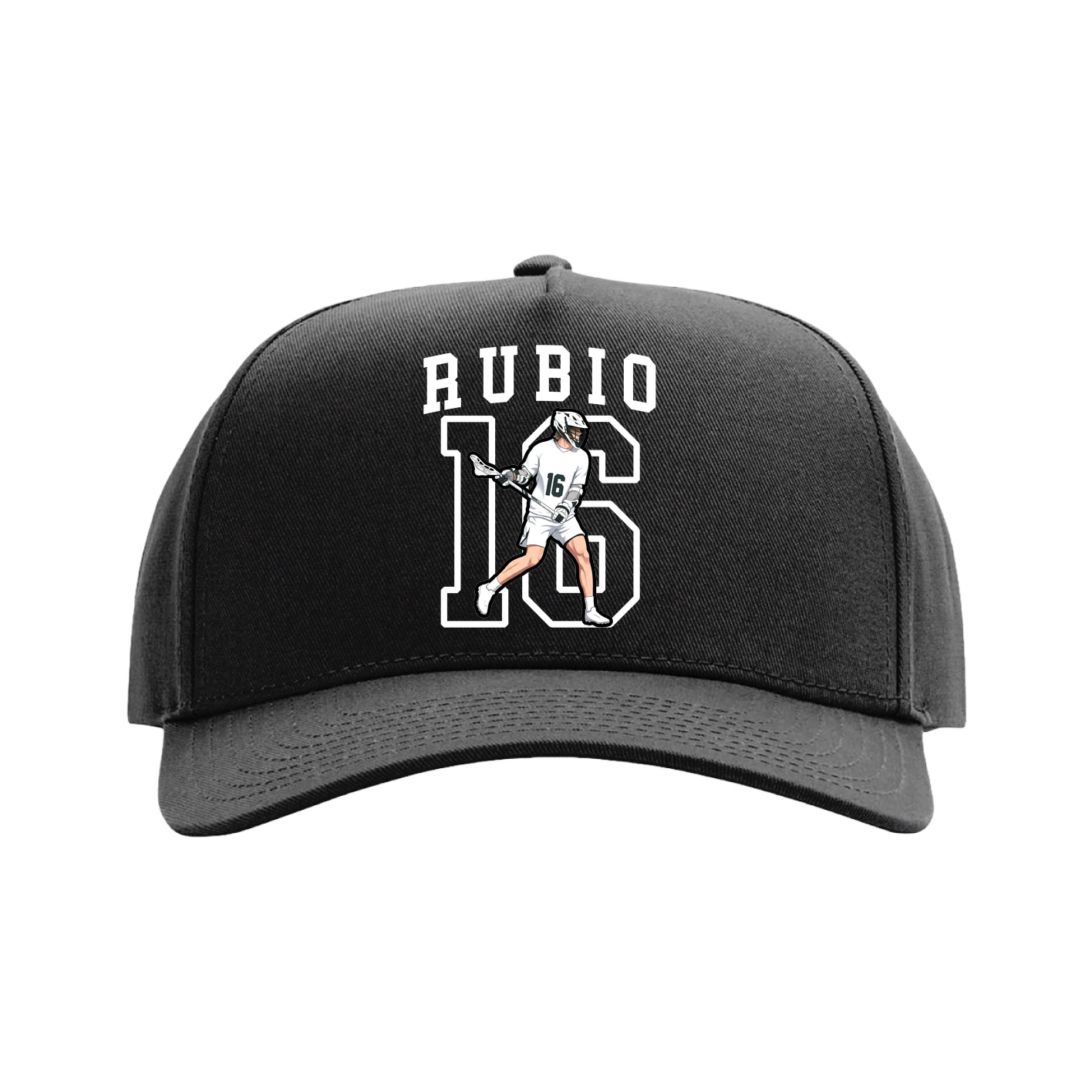 Full Fabric Five-Panel Champ Cap — Shirsey in Black