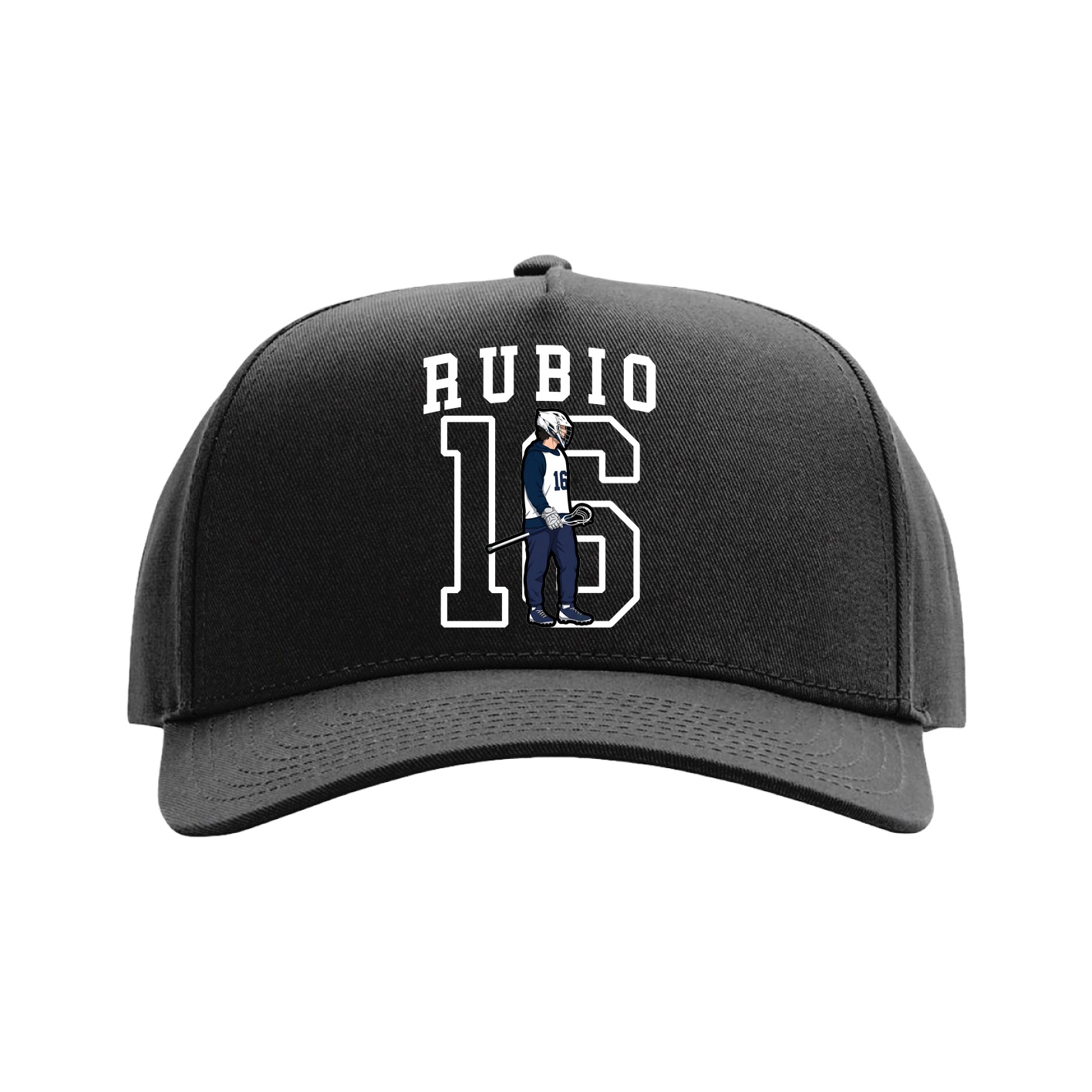 Full Fabric Five-Panel Champ Cap — Shirsey in Black