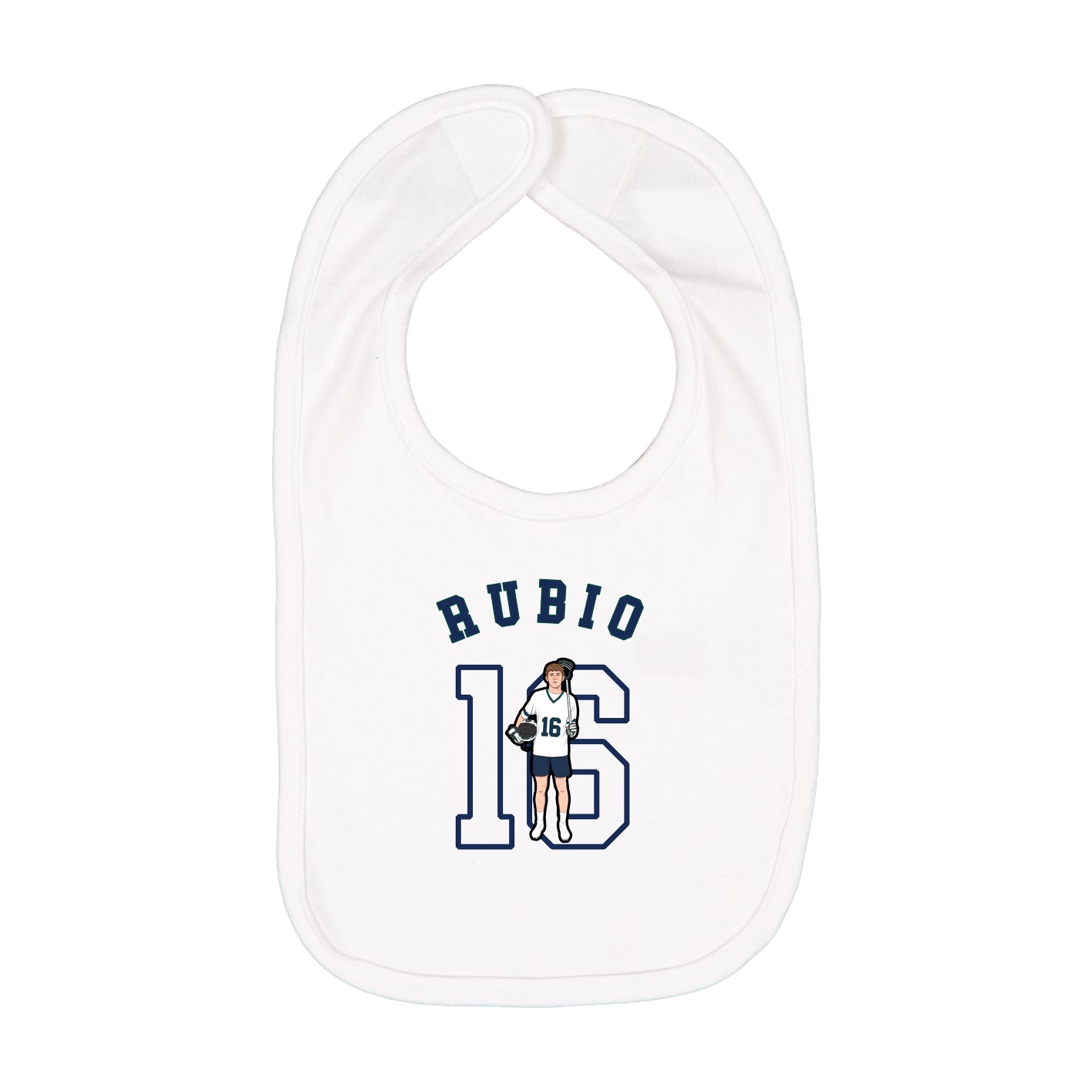 Infant Bib — Shirsey Arch in White