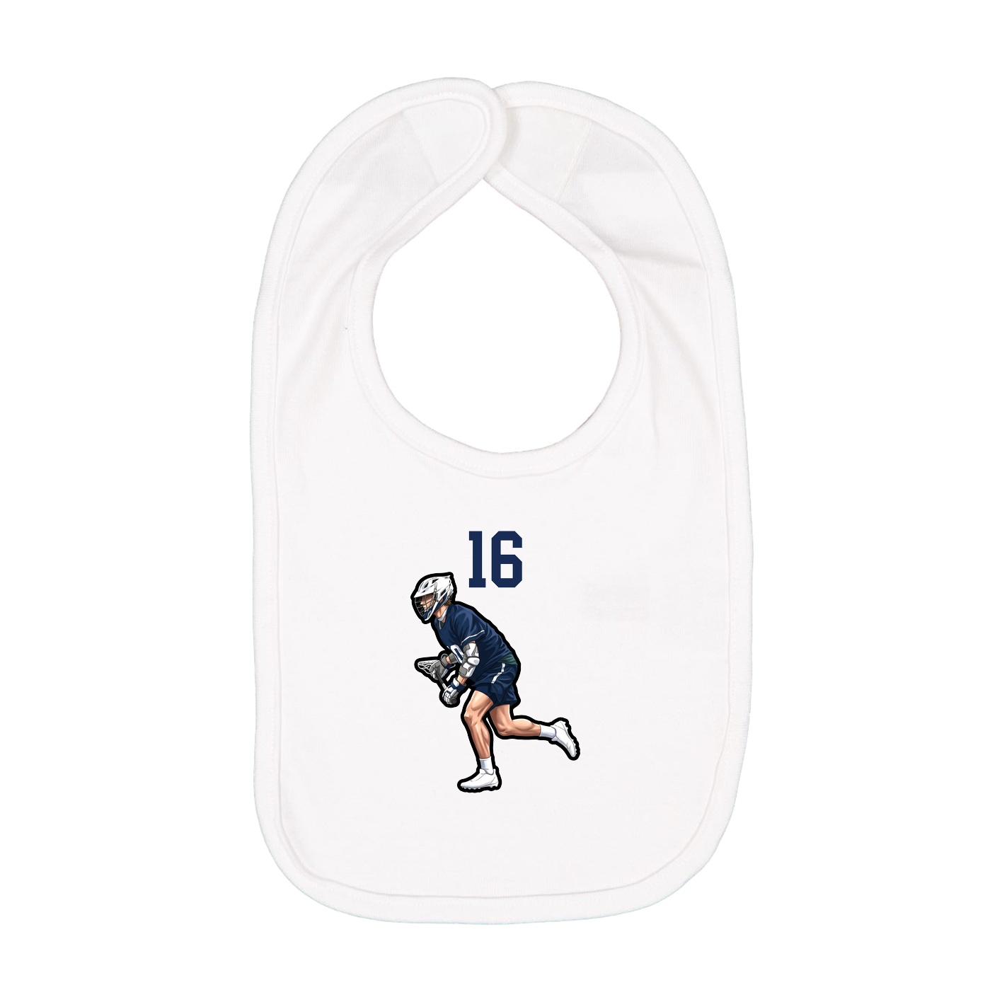 Infant Bib — Number Top in White