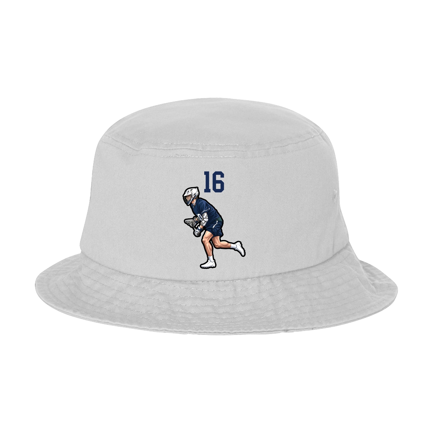 Bucket Cap — Number Top in White
