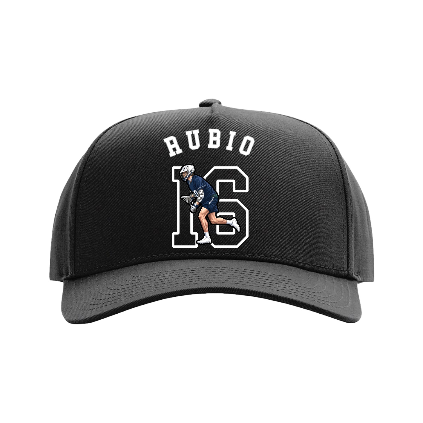 Full Fabric Five-Panel Champ Cap — Shirsey Arch in Black