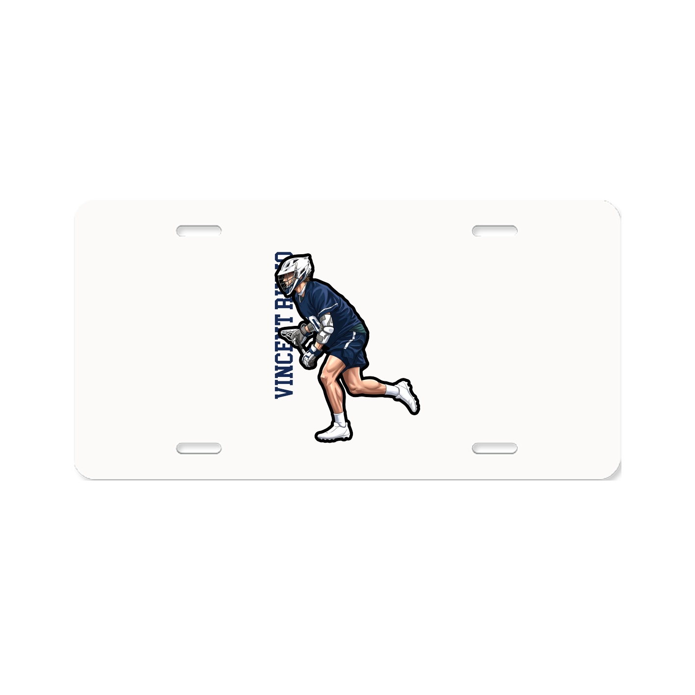 License Plate — Name Vertical in Classic
