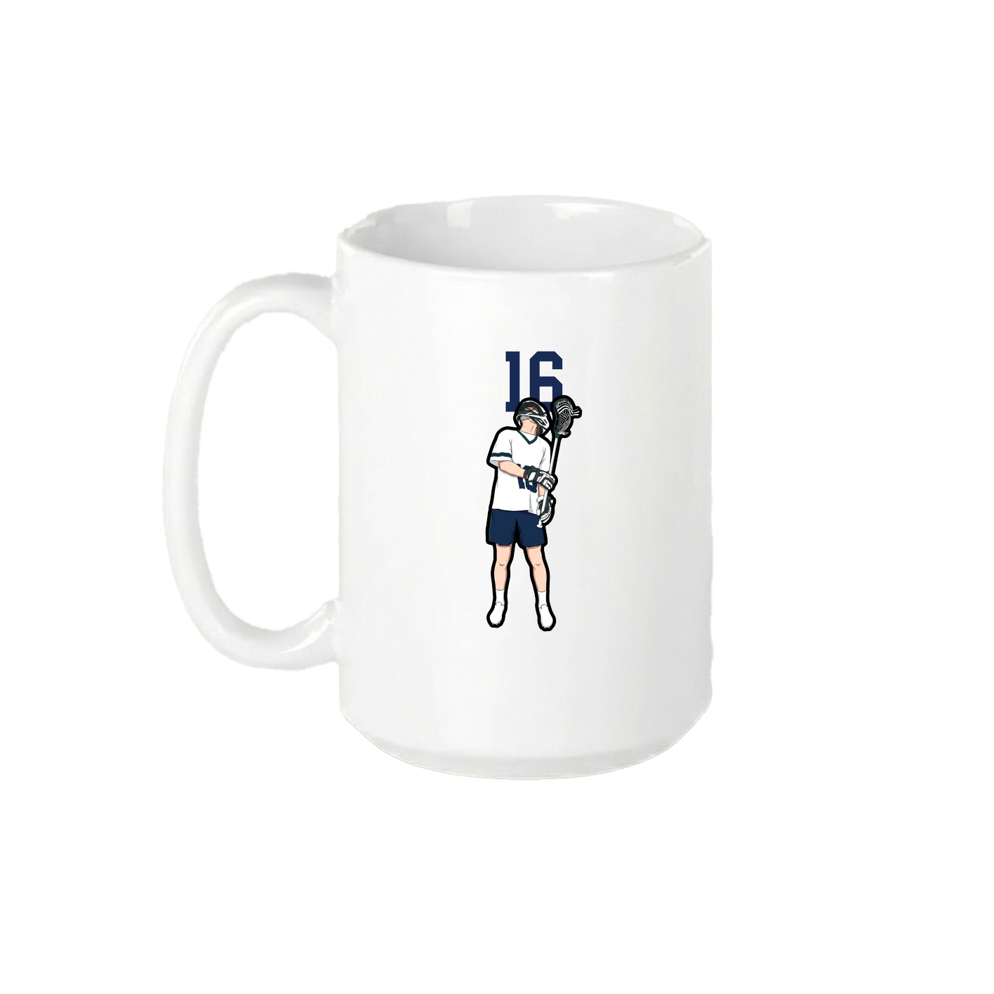 15oz Coffee Mug — Number Top in White