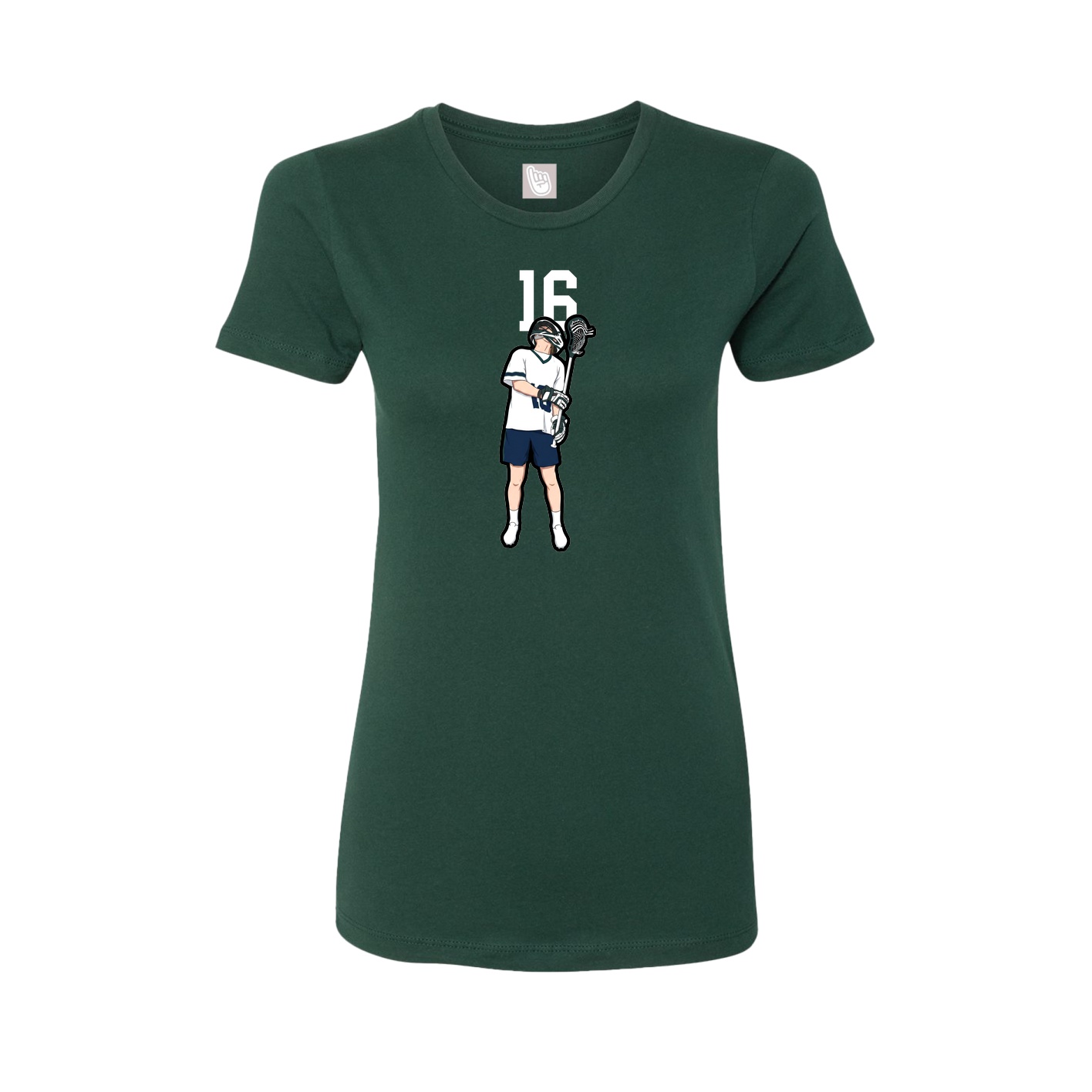 Womens Tee — Number Top in Green
