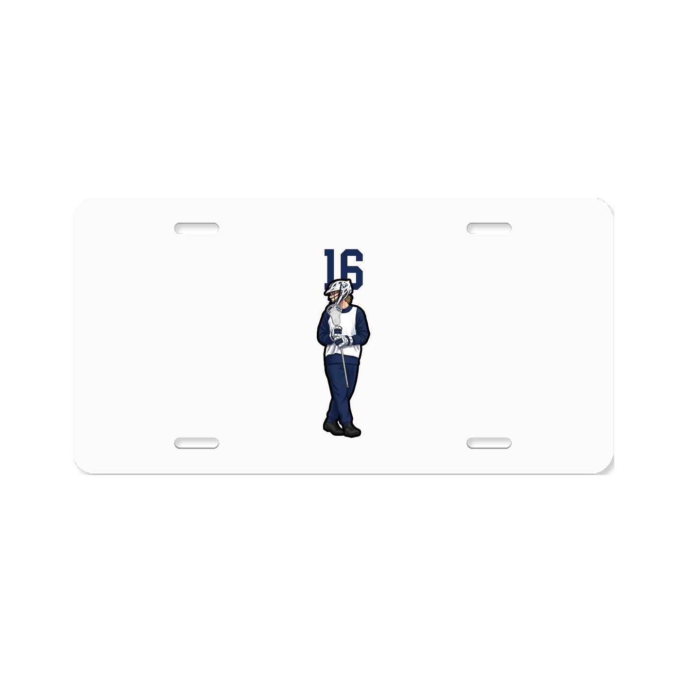 License Plate — Number Top in Classic