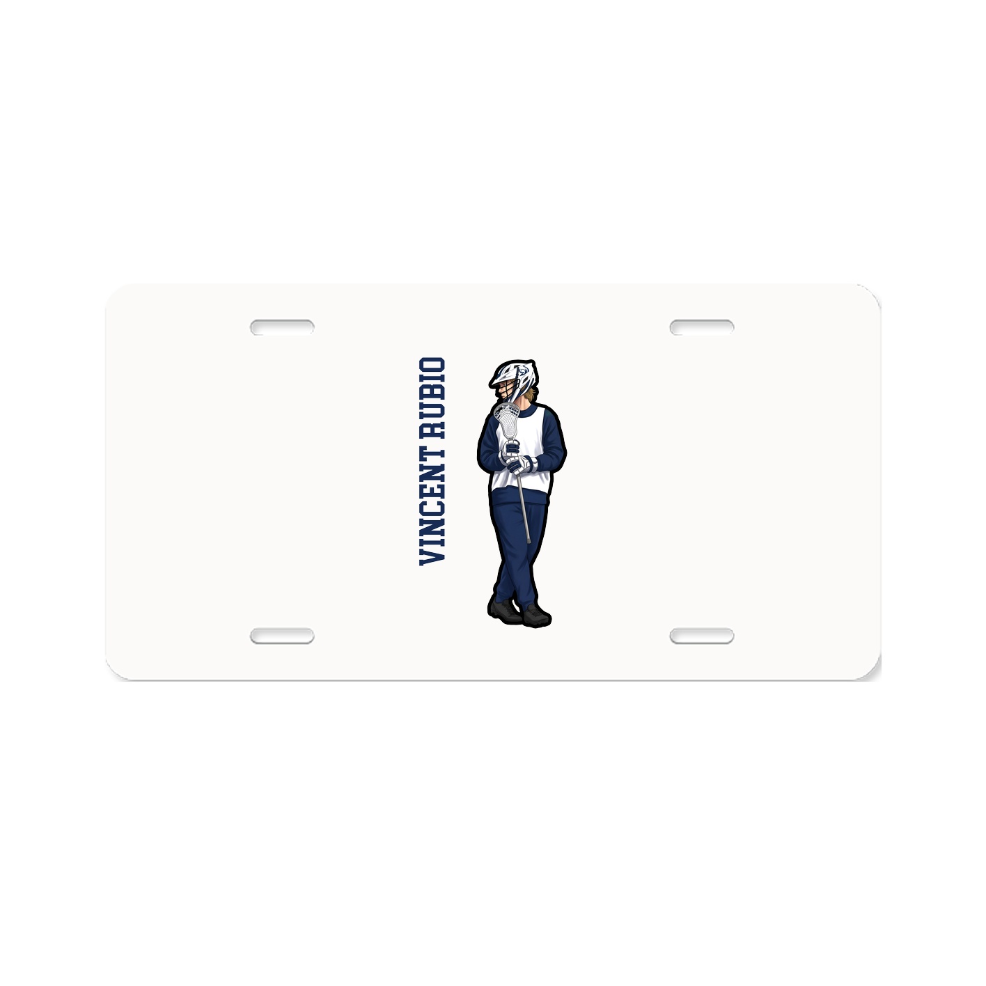 License Plate — Name Vertical in Classic