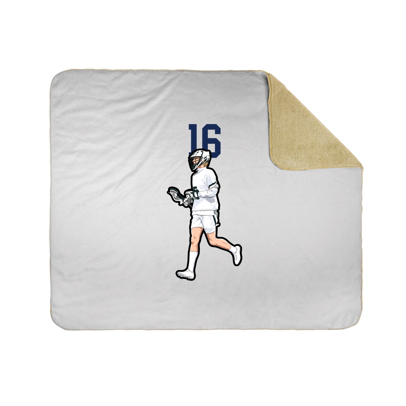 Throw Blanket — Number Top in White